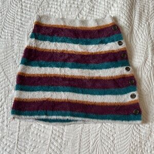 Free People Multicolor Striped Mini Skirt